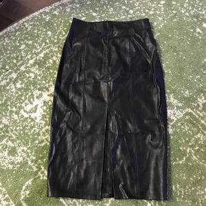 NWT faux leather pencil skirt